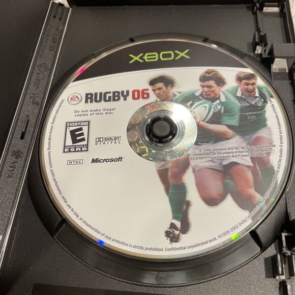 Rugby 06 (Microsoft Xbox, 2006) Disc and Blockbuster Case Stickers EA Sports - Picture 7 of 16